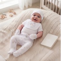 F10539: Baby Unisex Little Star 6 Piece Mesh Bag Gift Set (NB-6 Months)